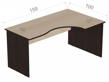 Офисная мебель РЕФЕРЕНТ Стол офисный угловой Р.СКУ-16(правый)